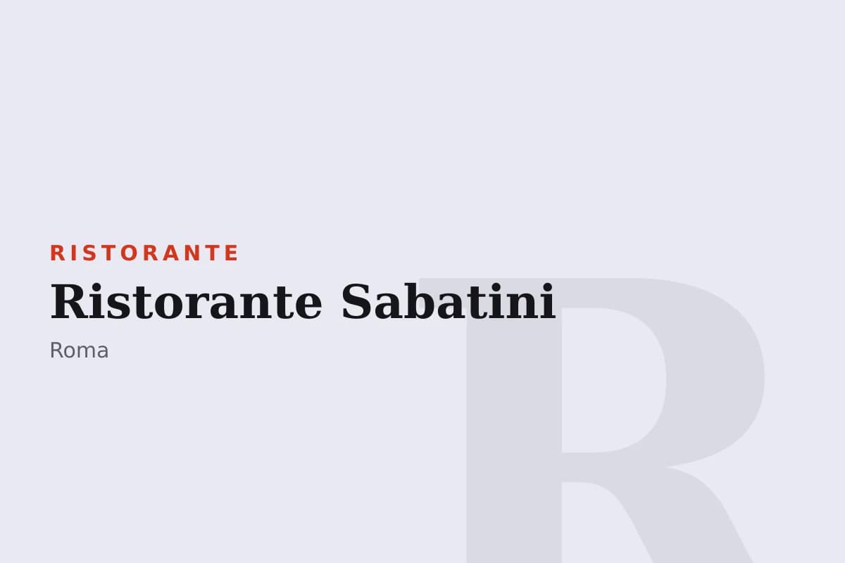 Sala di Ristorante Sabatini