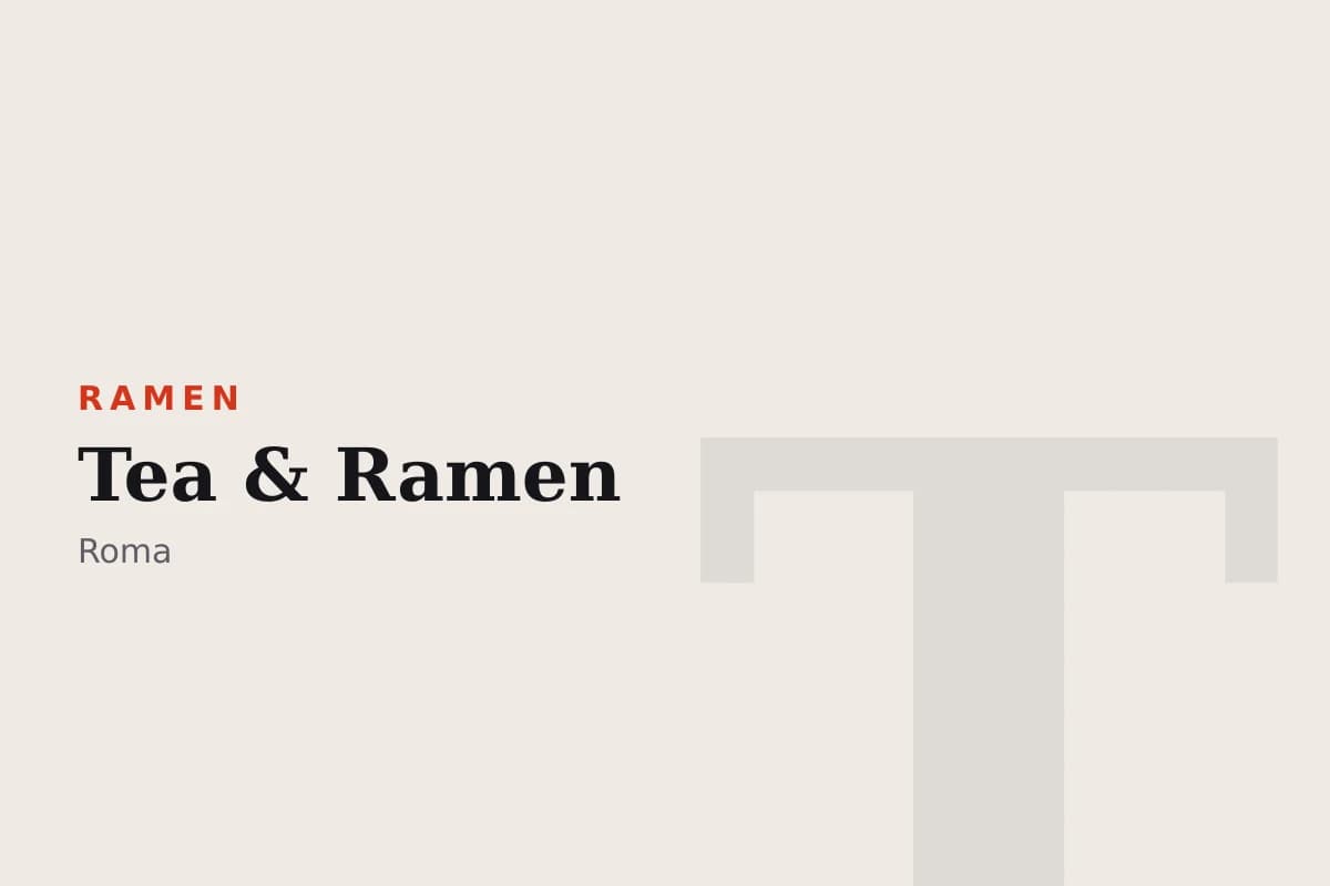 Sala di Tea & Ramen