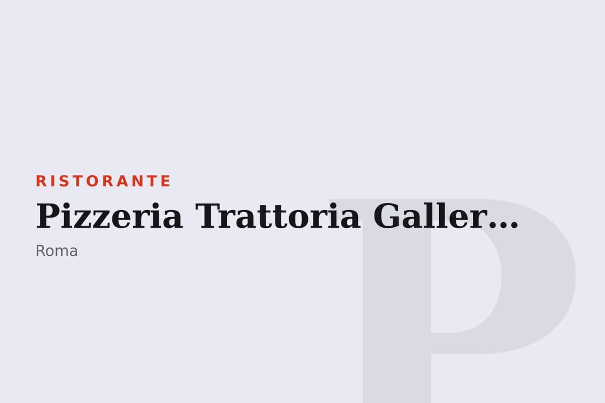 Sala di Pizzeria Trattoria Galleria Sciarra