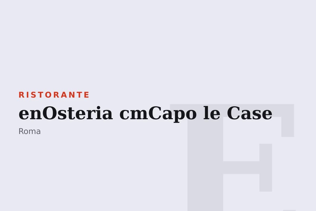 Sala di enOsteria cmCapo le Case