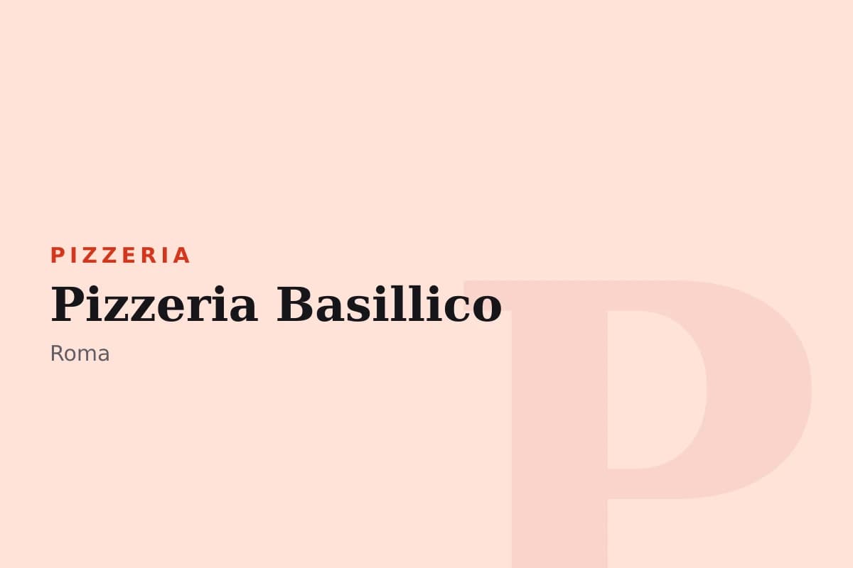 Sala di Pizzeria Basillico