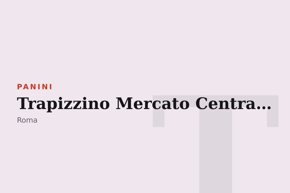 Sala di Trapizzino Mercato Centrale Roma