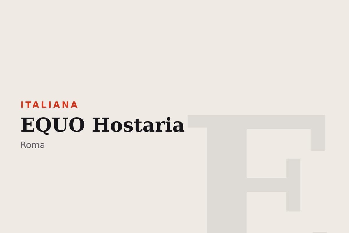 Sala di EQUO Hostaria