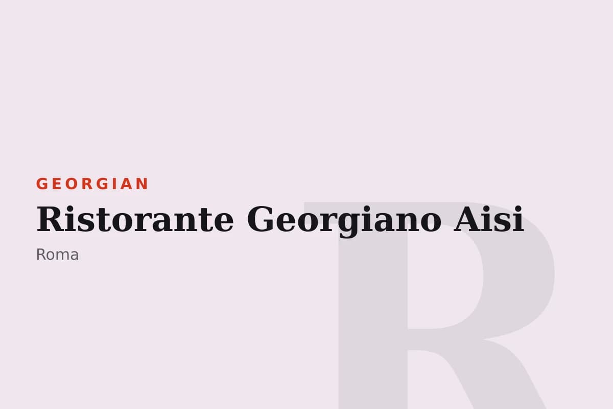 Sala di Ristorante Georgiano Aisi