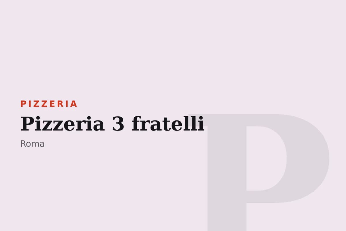 Sala di Pizzeria 3 fratelli