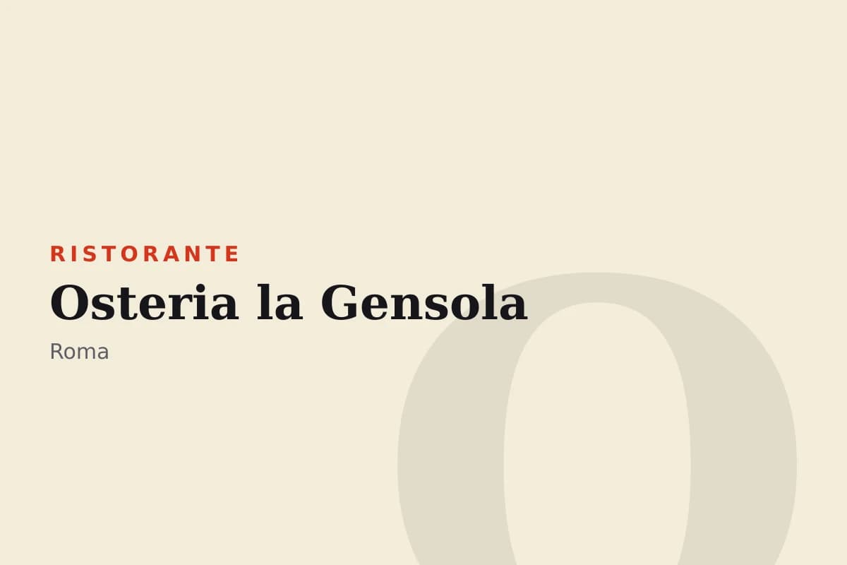 Sala di Osteria la Gensola