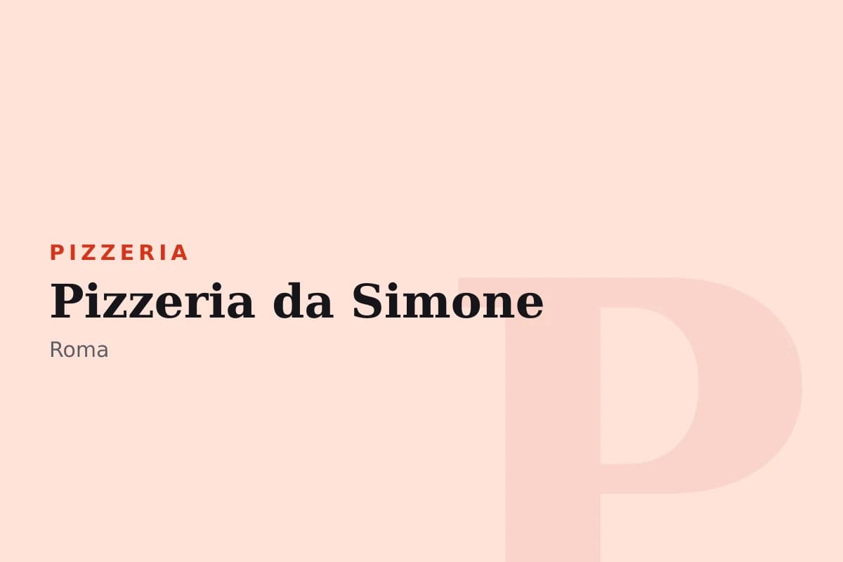 Sala di Pizzeria da Simone