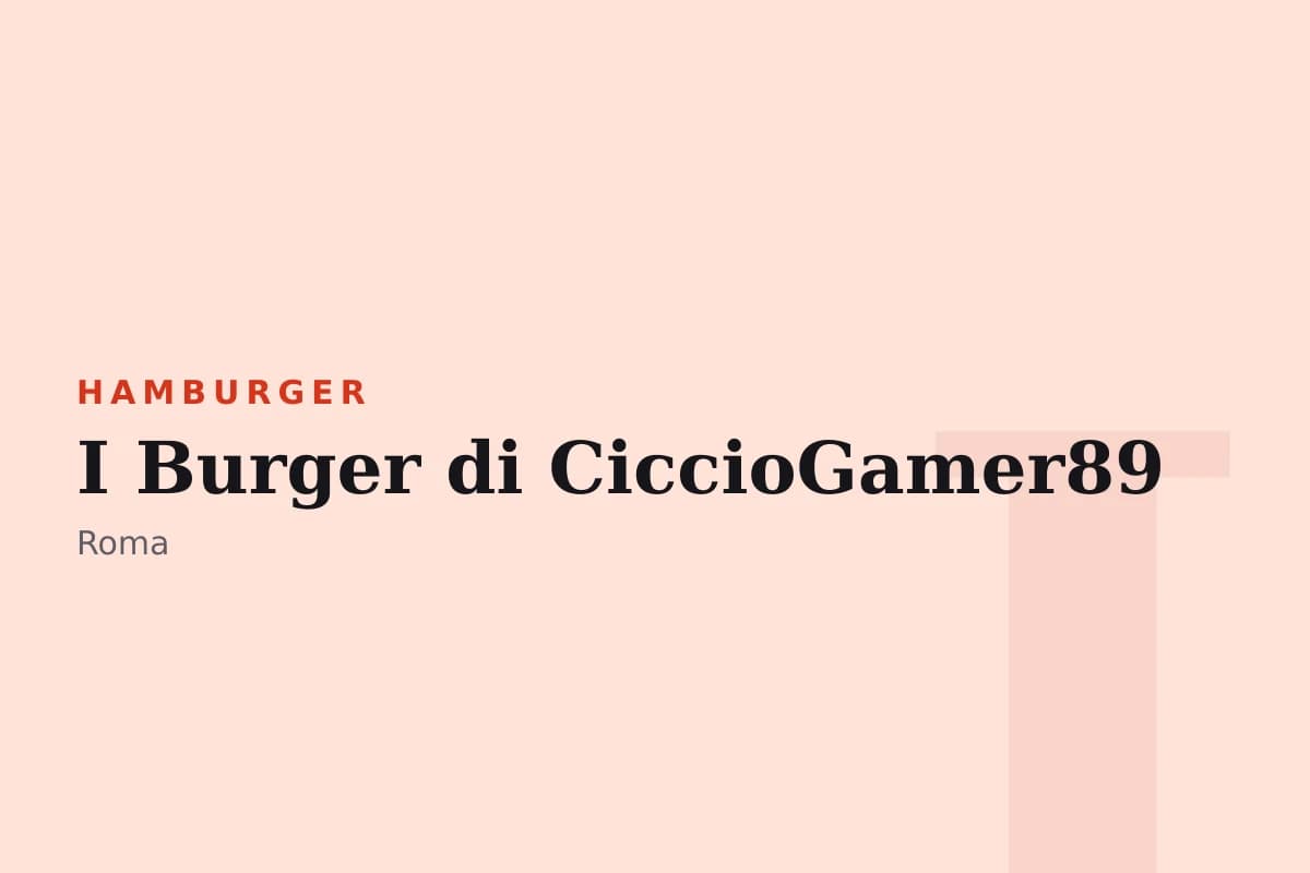Sala di I Burger di CiccioGamer89
