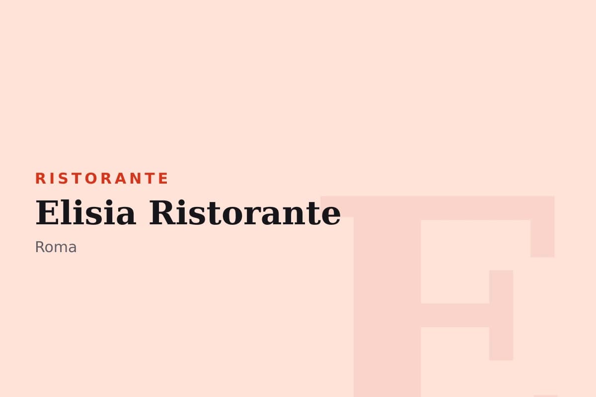 Sala di Elisia Ristorante