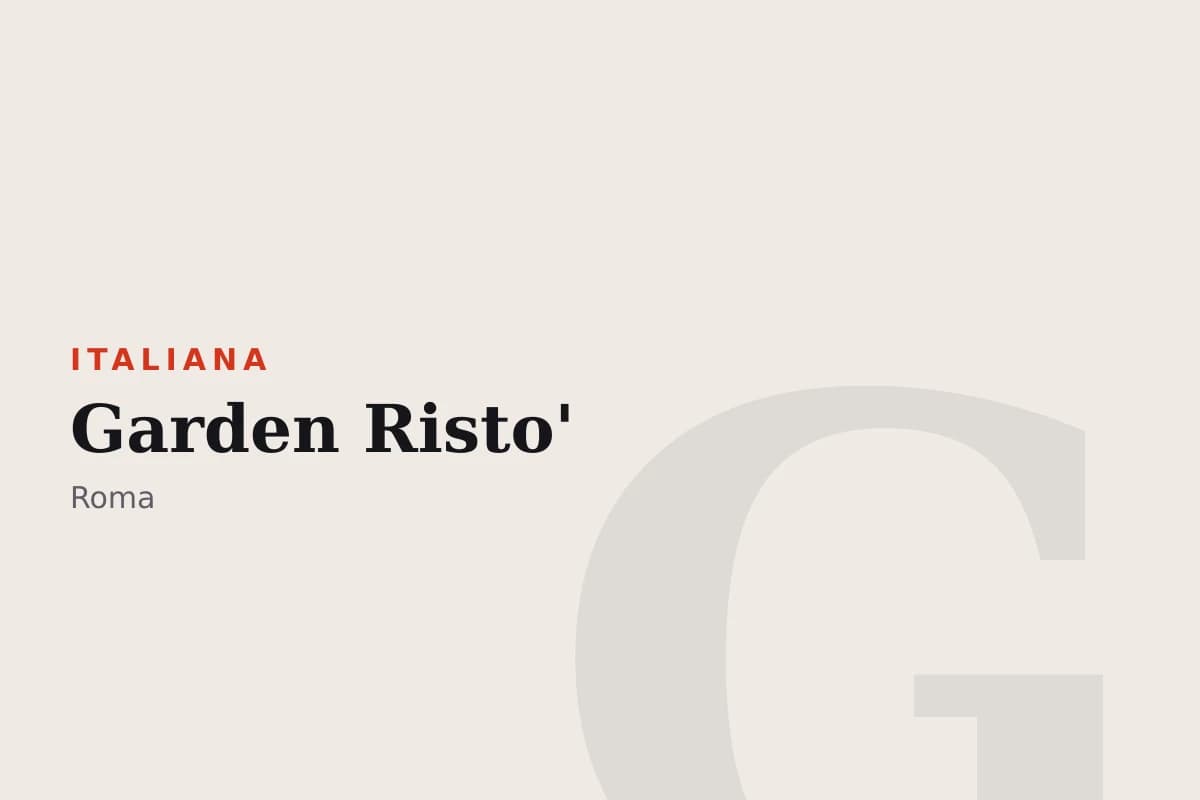 Sala di Garden Risto'